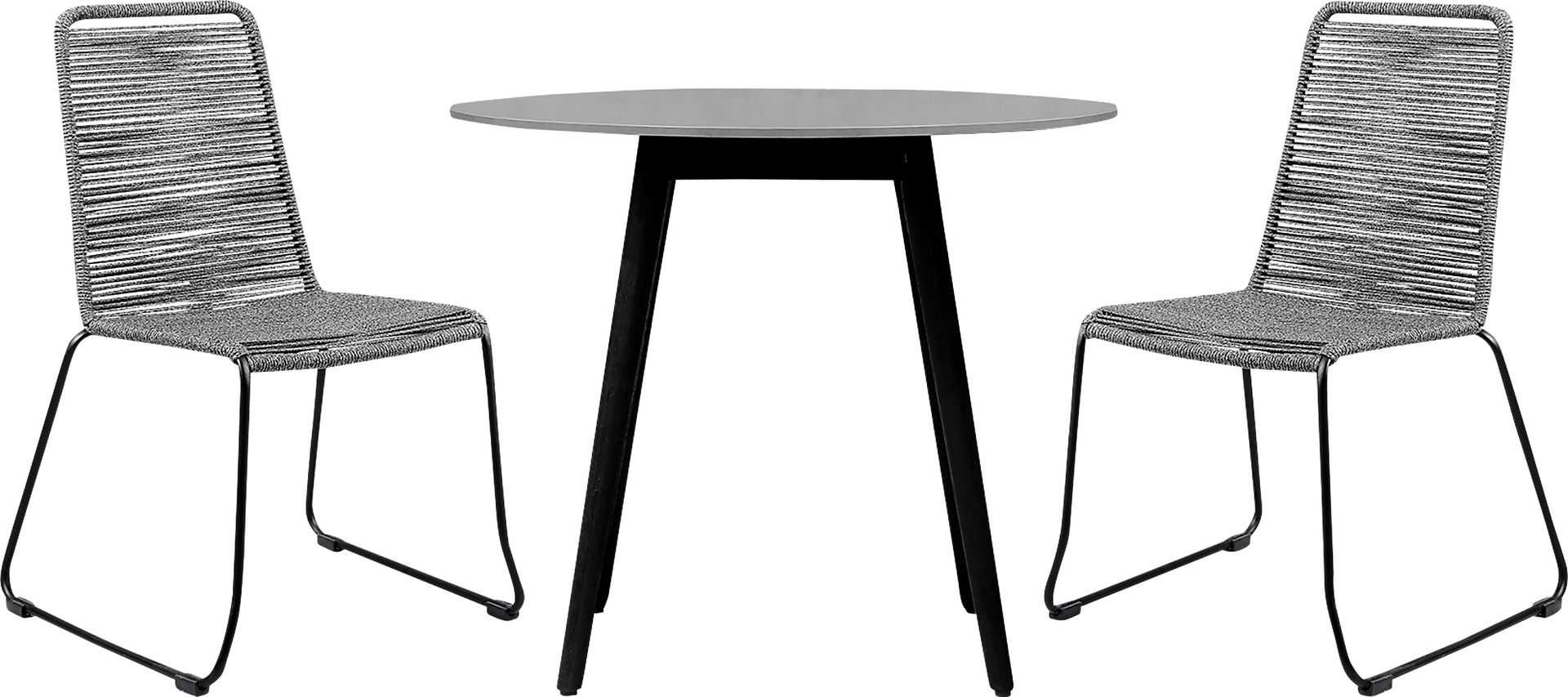 Danburry Gray 3 PC Outdoor Dining Set - Image 1