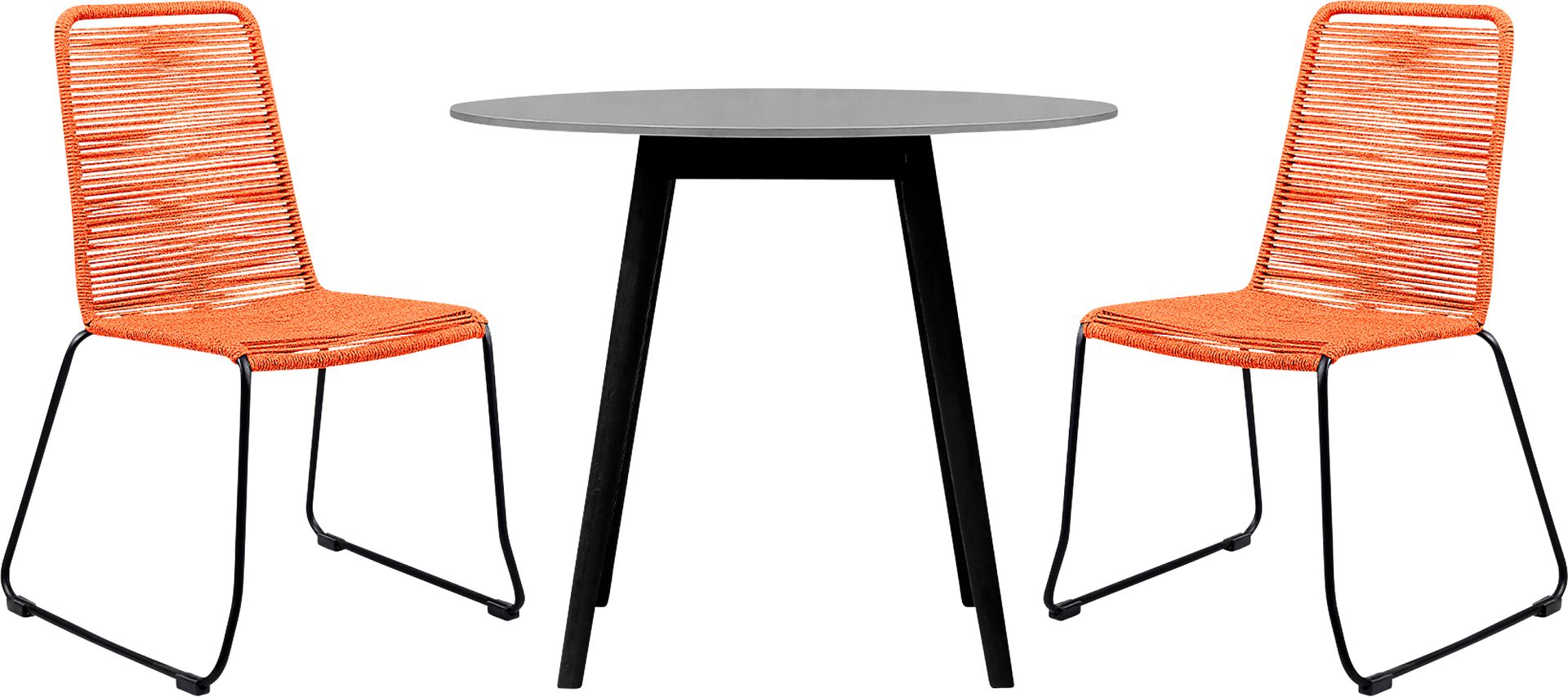 Danburry Orange 3 PC Outdoor Dining Set - Image 1