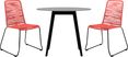 Danburry Red 3 PC Outdoor Dining Set