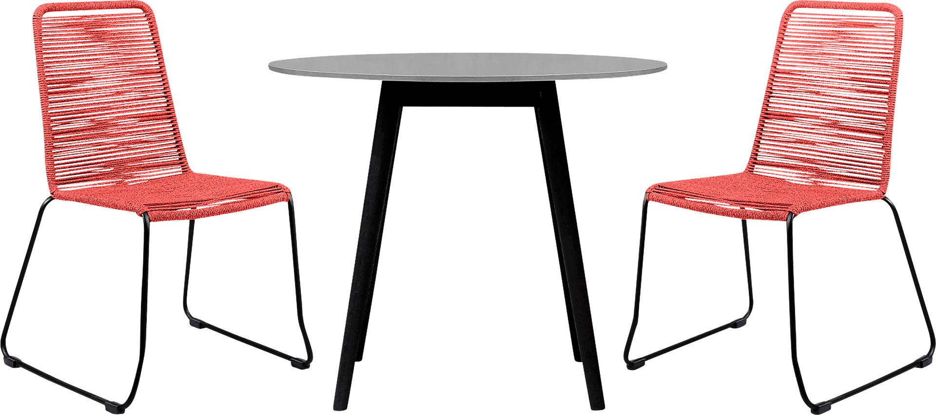 Danburry Red 3 PC Outdoor Dining Set - Image 1
