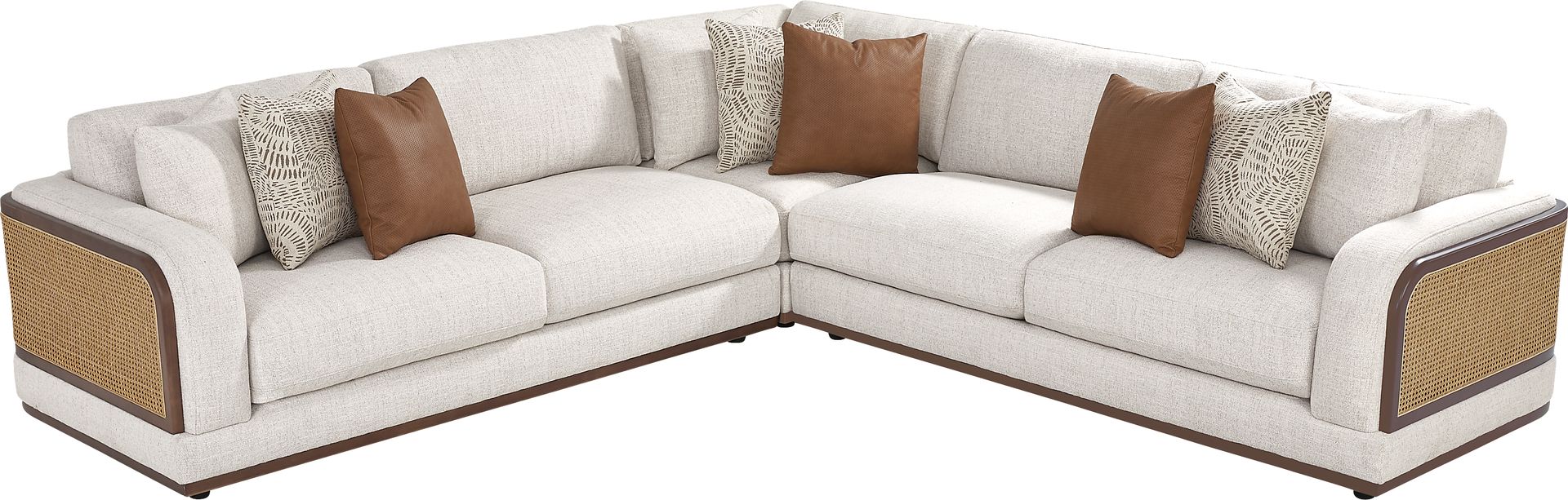 Danbury Lakes Wheat 3 Pc Sectional - Image 3