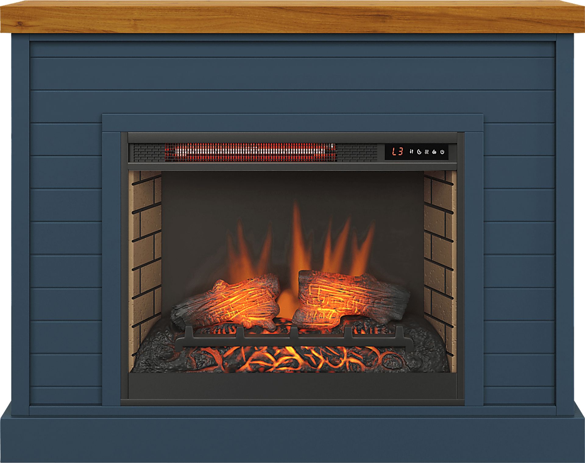 Trisano Blue 48in. Console with Electric Fireplace - Image 6