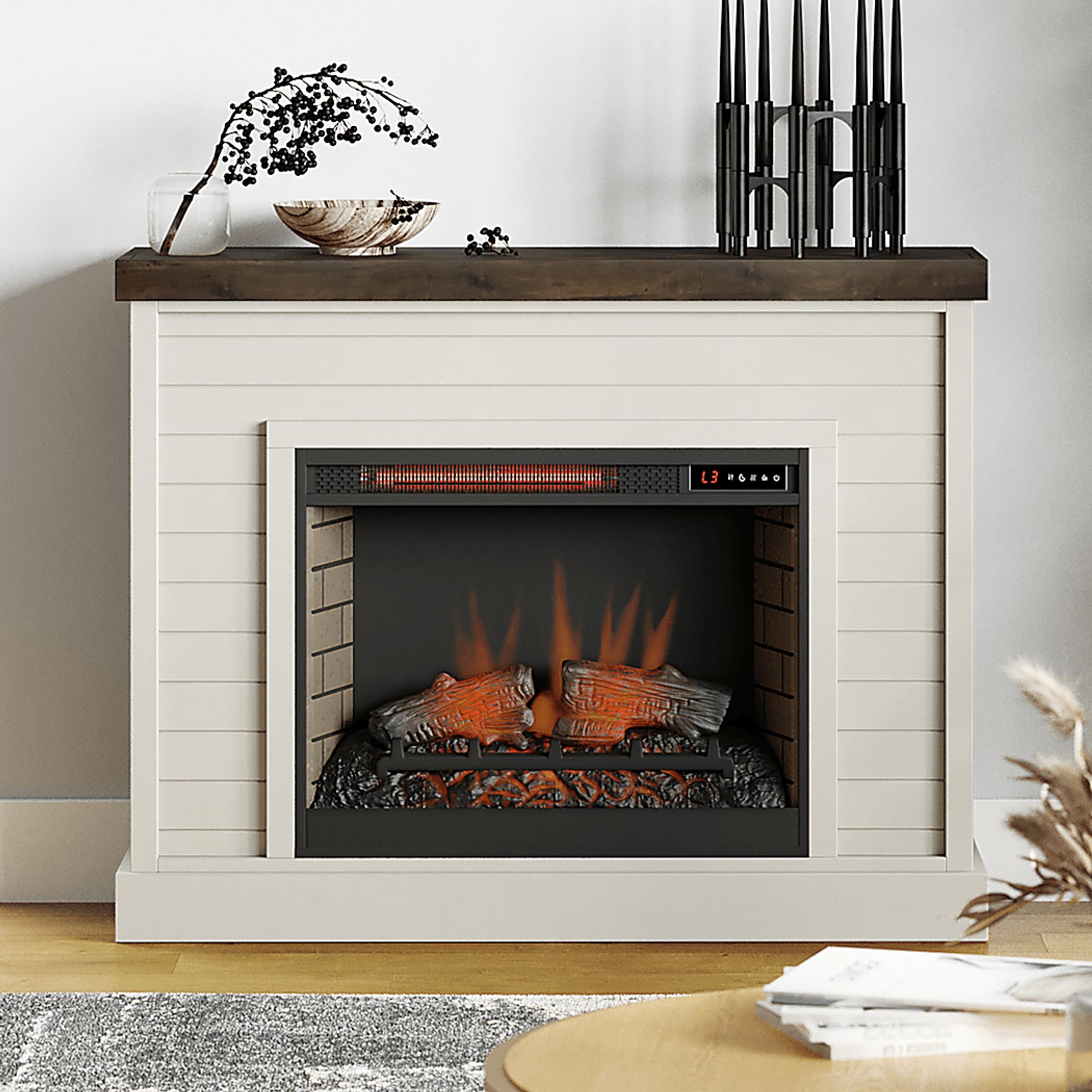 Trisano White 48in. Console with Electric Fireplace - Image 2