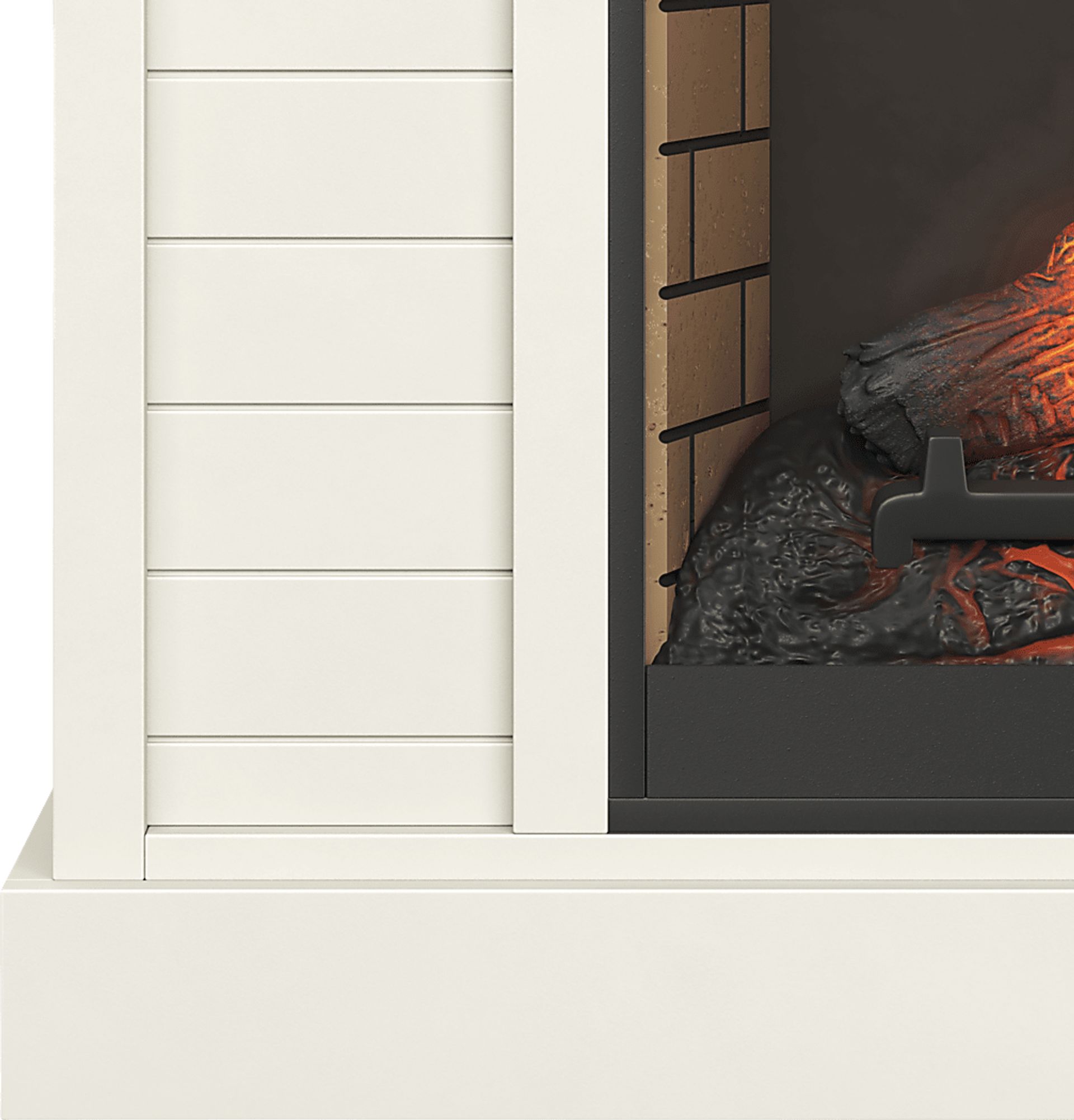 Trisano White 48in. Console with Electric Fireplace - Image 3