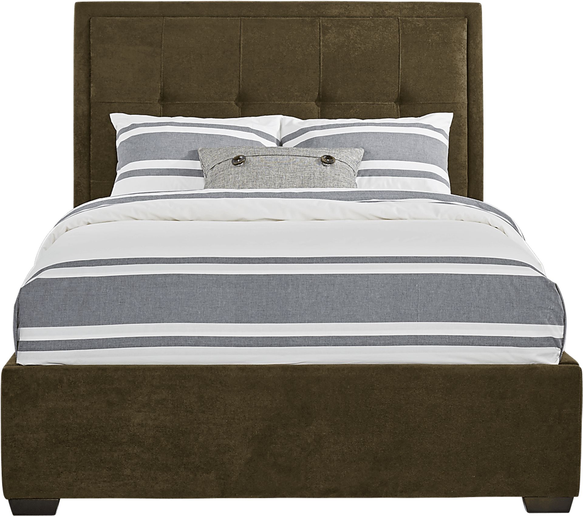 Daniella Brown 3 Pc King Upholstered Bed - Image 1