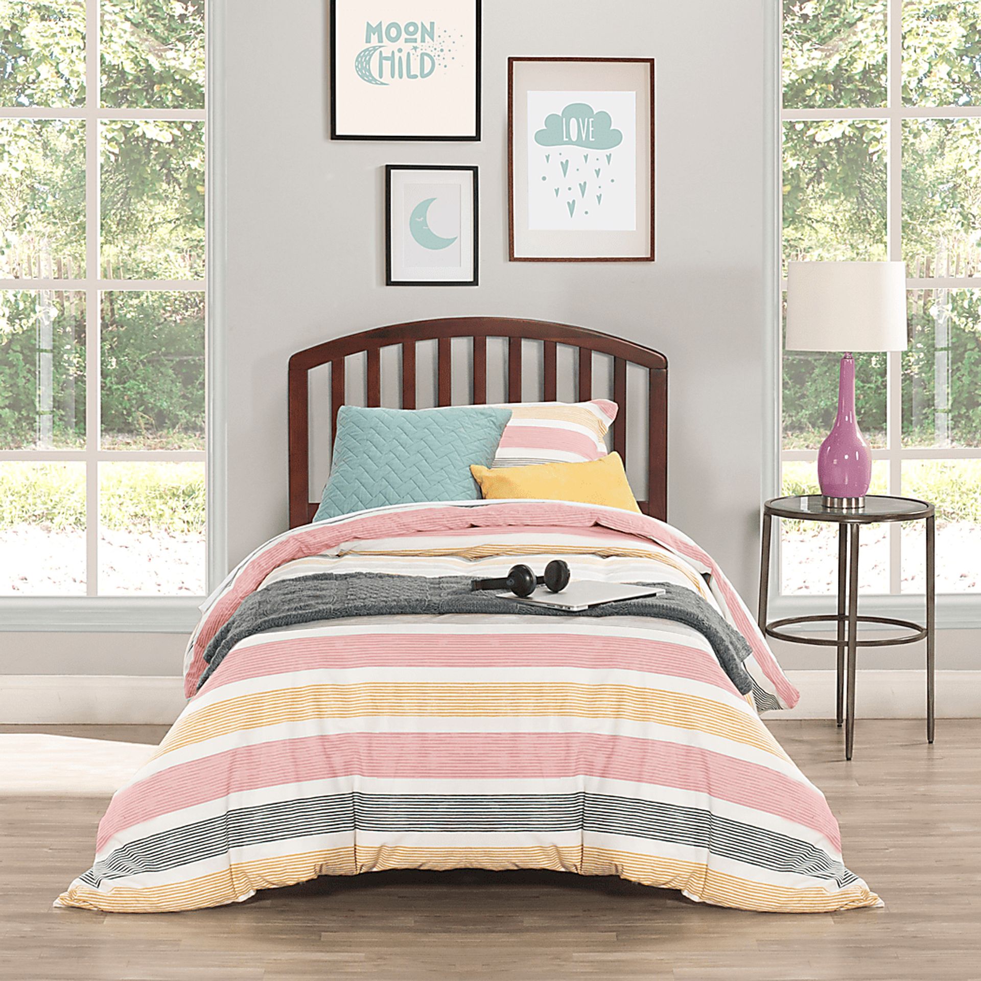 Daniva Dark Brown Twin Headboard - Image 3