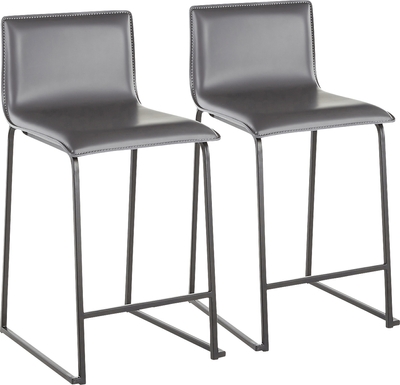Dannelly Gray Counter Height Stool, Set of 2