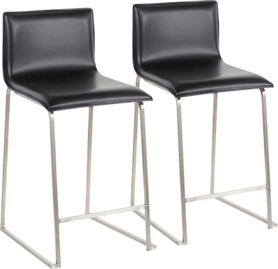 Dannelly Grove Black Counter Height Stool, Set of 2