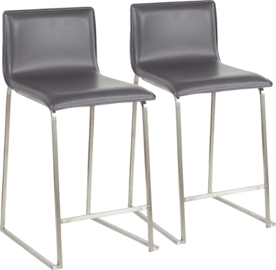 Dannelly Grove Gray Counter Height Stool, Set of 2
