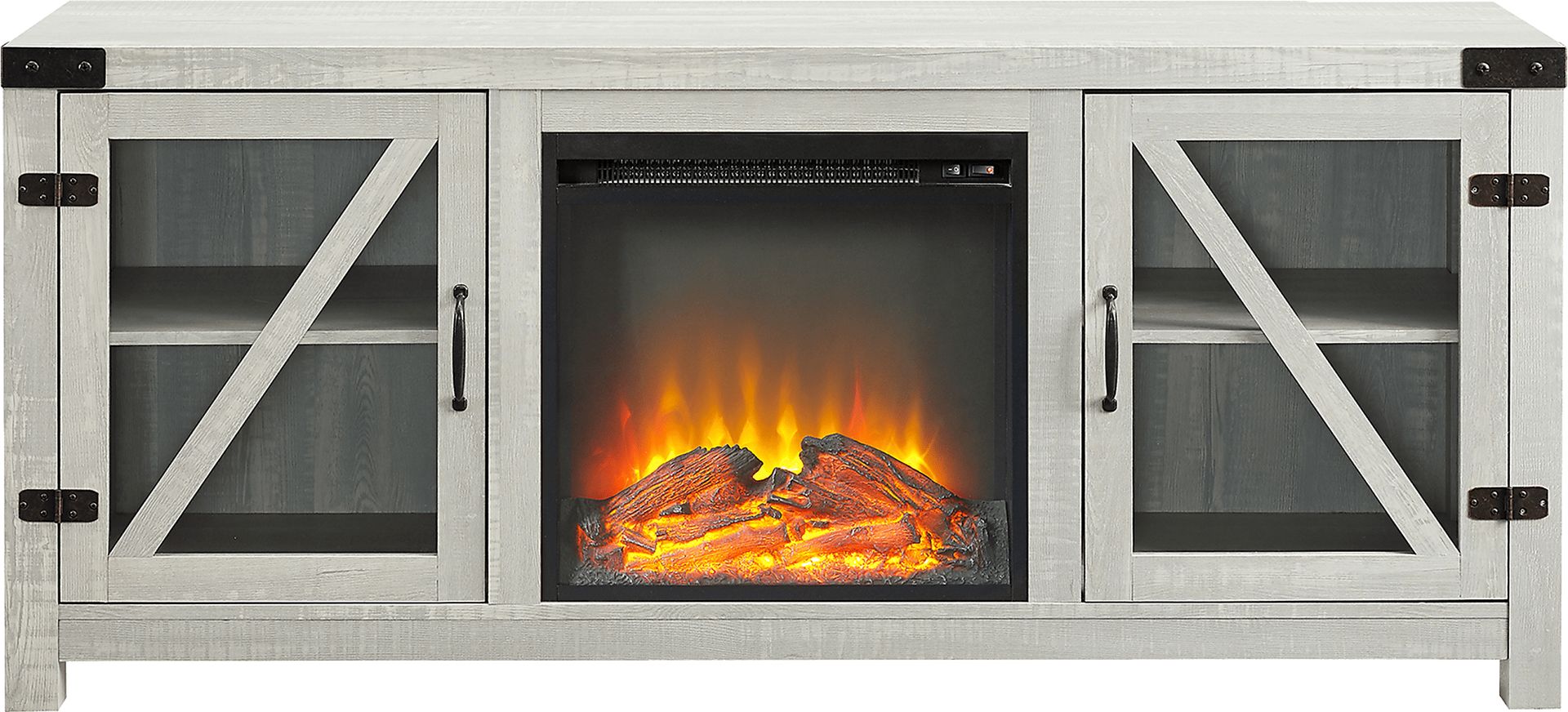 Dannelly Stone 58 in. Console, With Electric Fireplace - Image 2