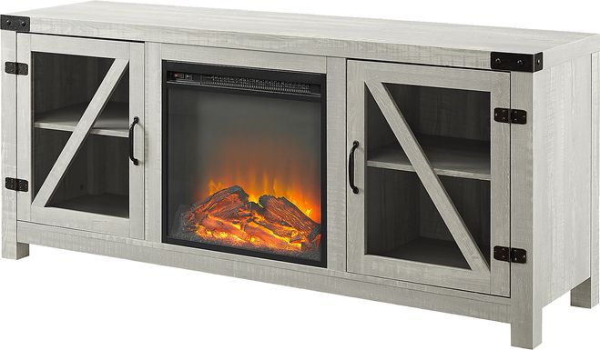 Dannelly Stone 58 in. Console, With Electric Fireplace