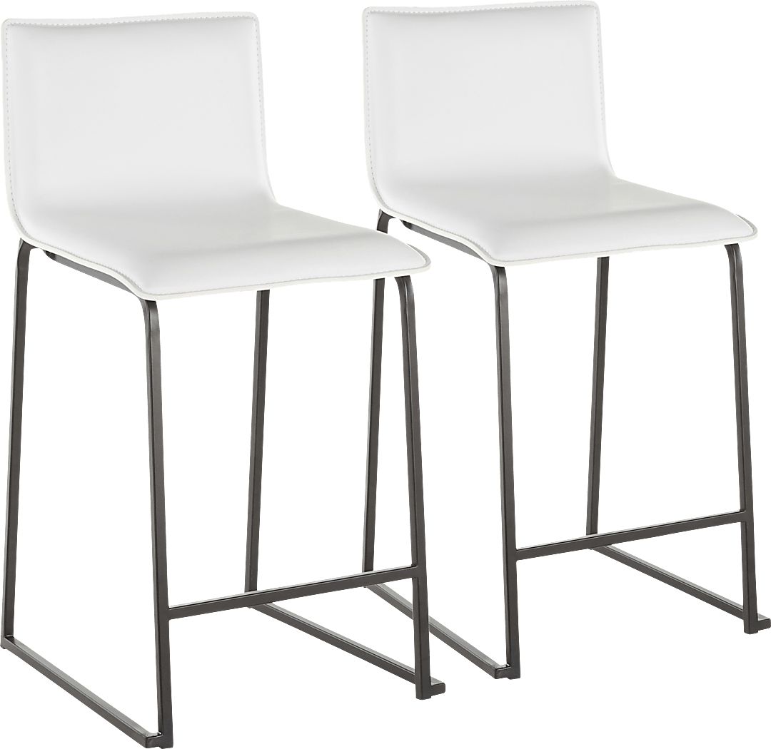 Dannelly White Counter Height Stool, Set of 2