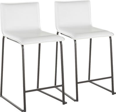 Dannelly White Counter Height Stool, Set of 2