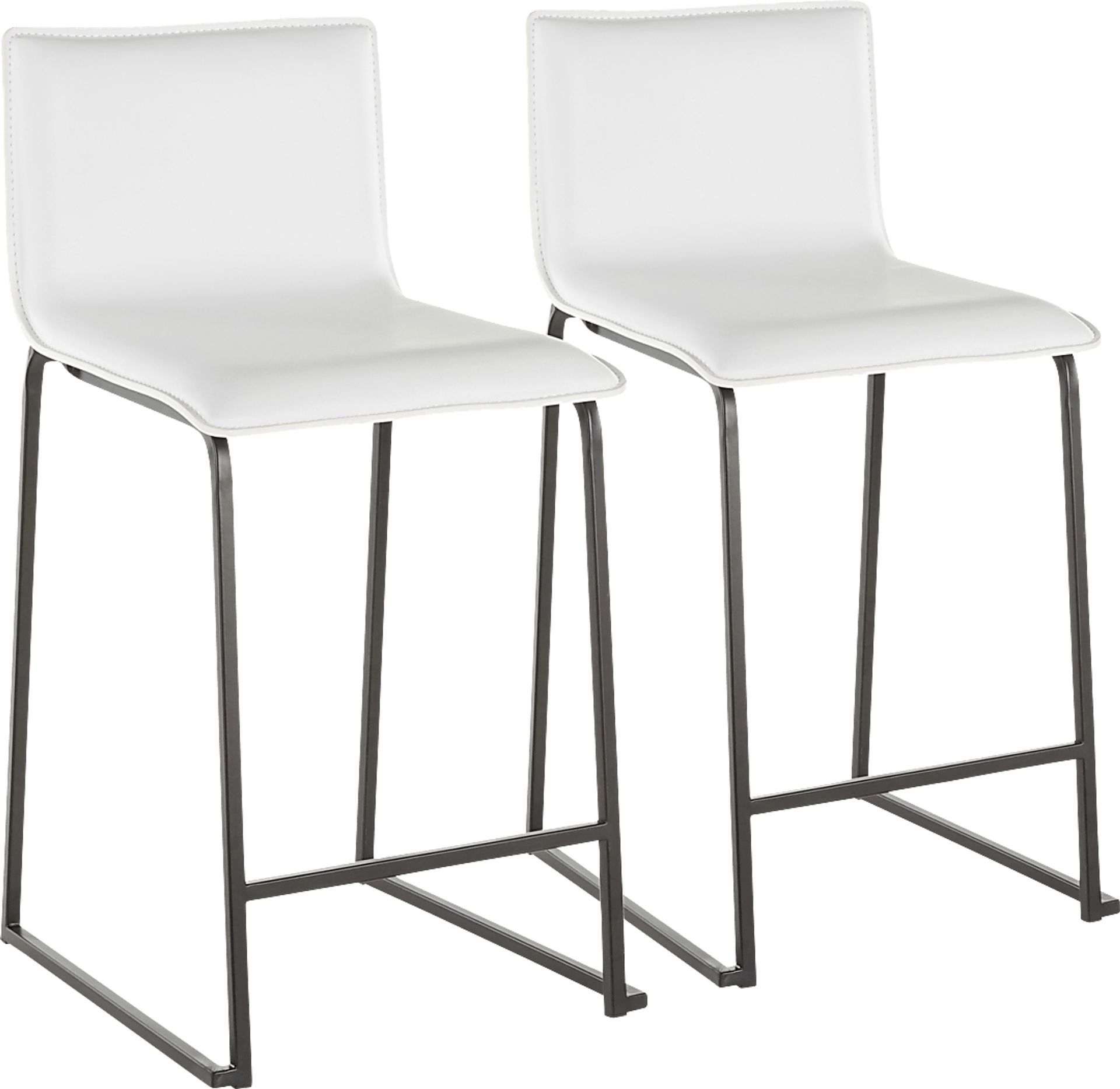 Dannelly White Counter Height Stool, Set of 2 - Image 1