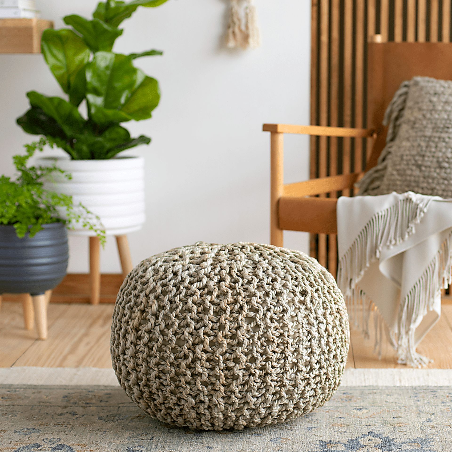 Dannforth Light Gray Ottoman - Image 2