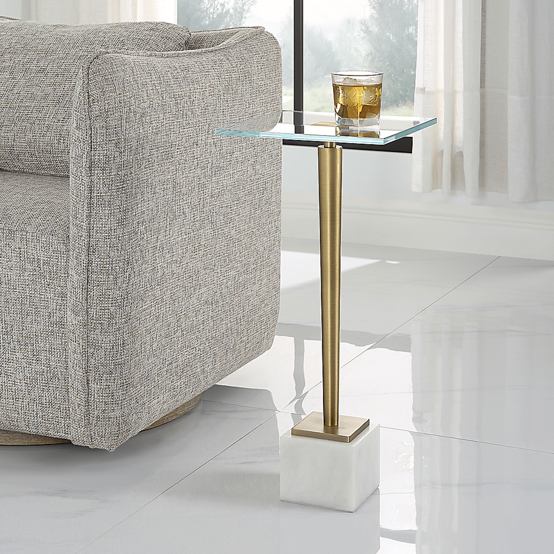 Danom White Accent Table - Image 2