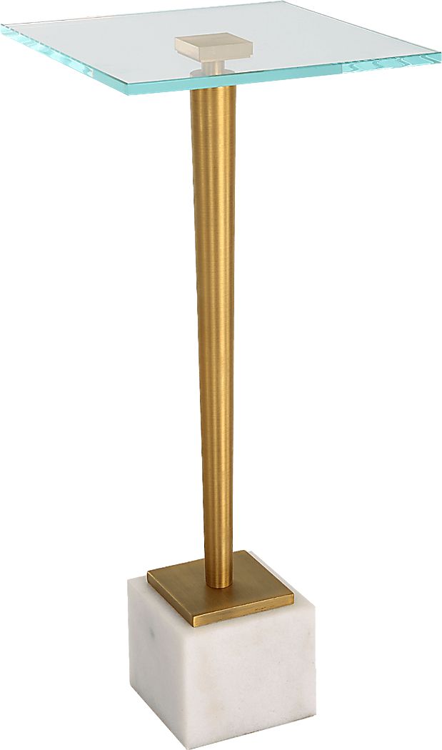 Danom White Accent Table