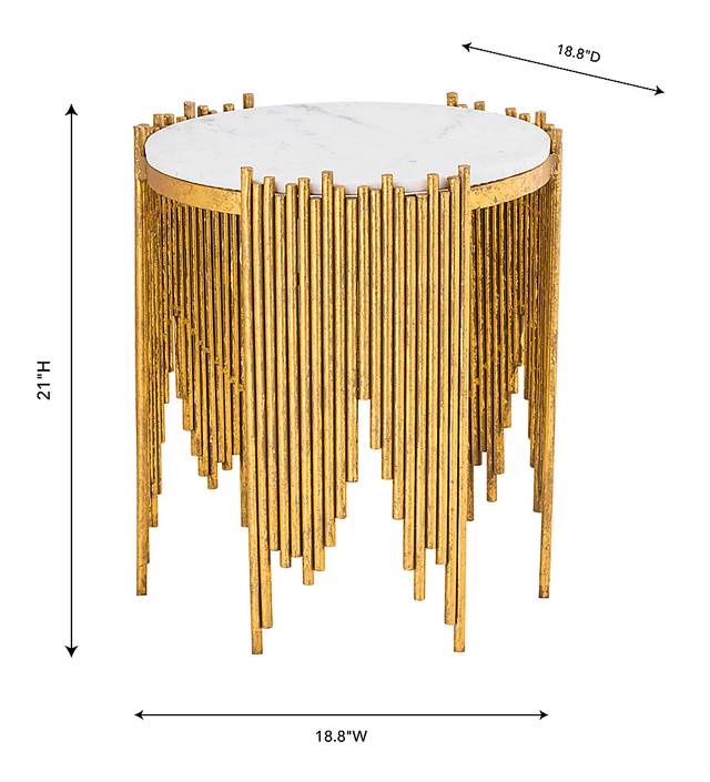 Dans White End Table - Thumbnail - Image 4