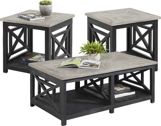 Danusa Black 3 Pc Table Set - Thumbnail - Image 1