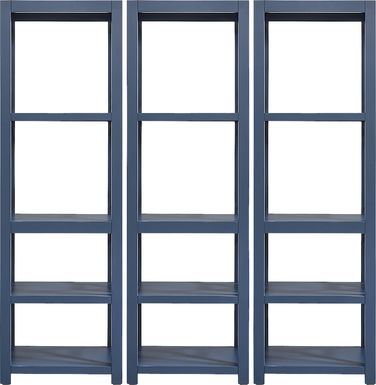 Danusa II Blue 3 Pc Bookcase Set