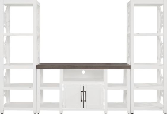 Danusa II White 3 Pc Wall Unit with 62 in. Console
