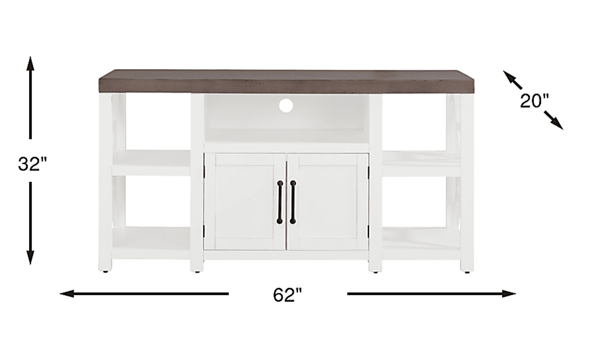 Danusa II White Console | Rooms to Go