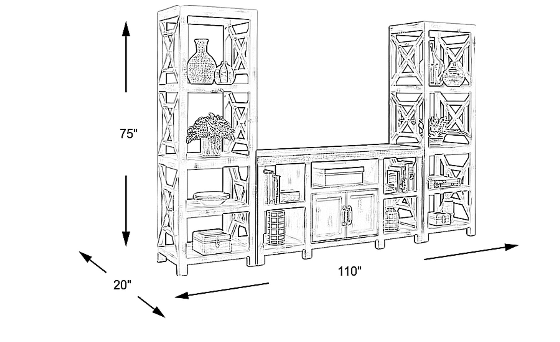 Dimension Image. Please refer to the Dimension Tab on this page for dimension details.