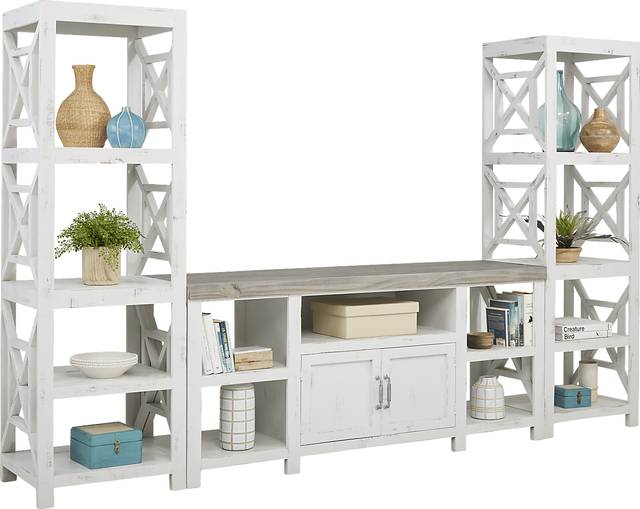 Danusa White 3 Pc Wall Unit with 72 in. Console - Thumbnail - Image 1