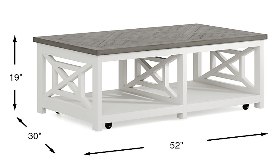 Danusa White Cocktail Table - Thumbnail 3