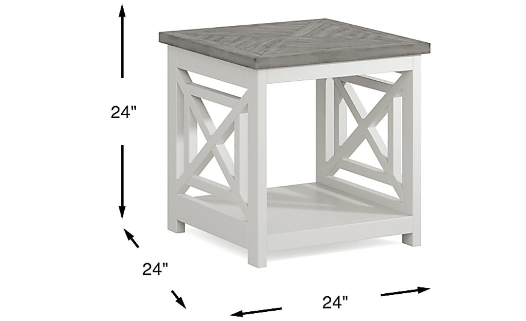 Danusa White End Table