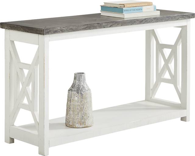 Danusa White Sofa Table - Thumbnail - Image 2