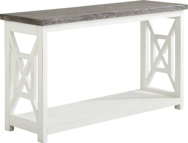 Danusa White Sofa Table - Thumbnail - Image 1