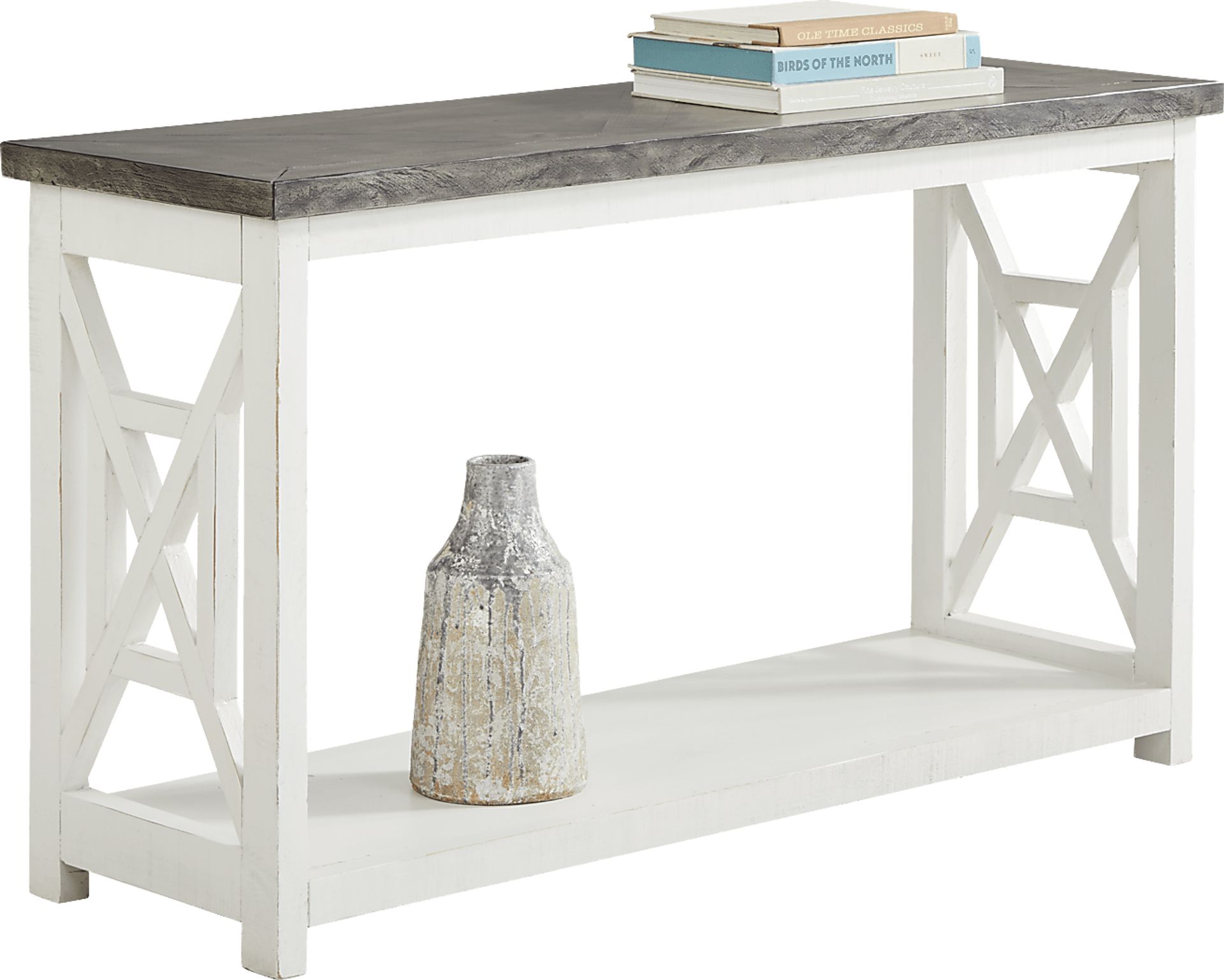 Danusa White Sofa Table - Image 2