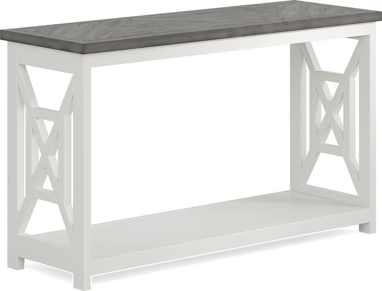 Modern Console Table With 2 Cabinets - 39.4" Sofa Table For Entryway, Hallway, Living Room (White)