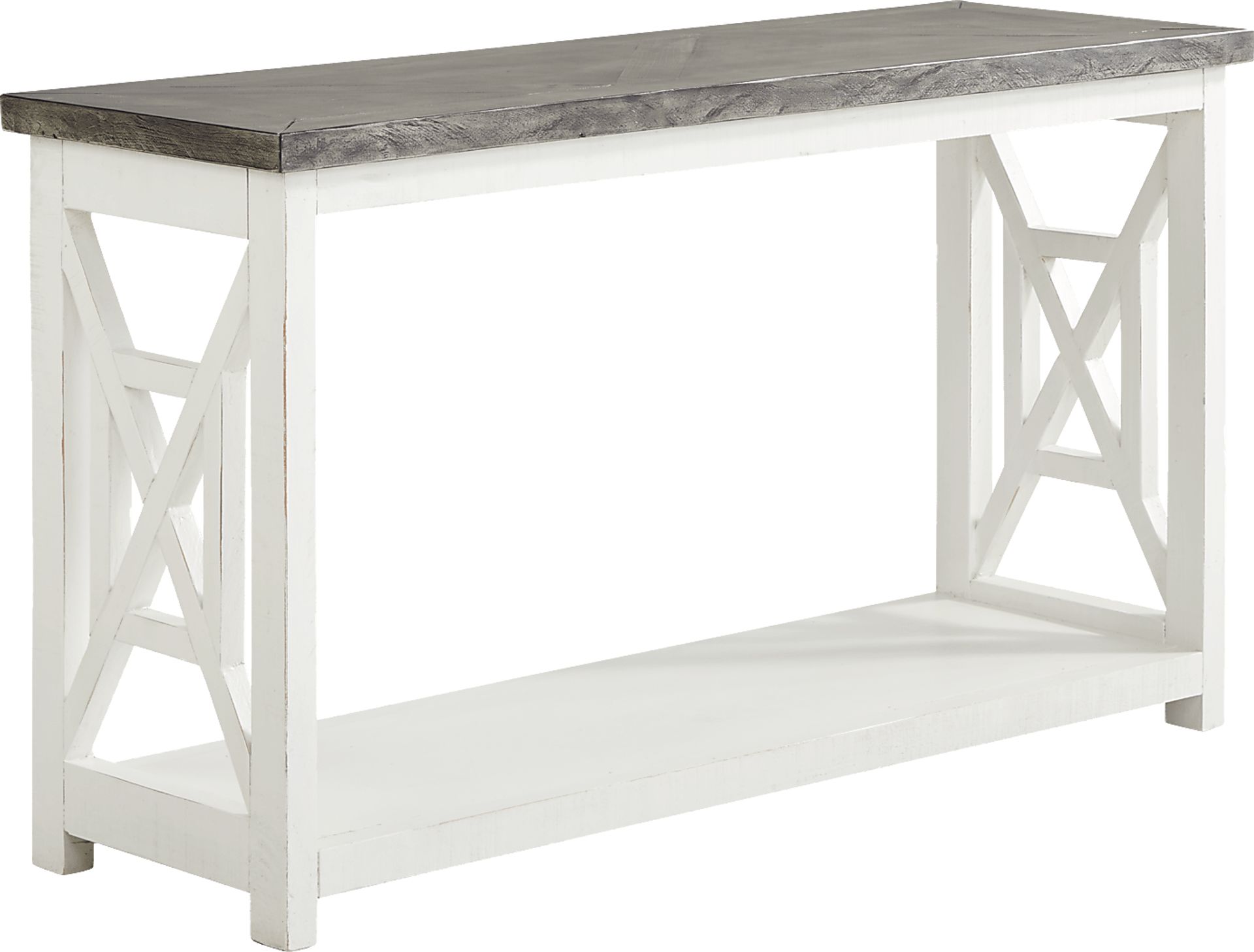 Danusa White Sofa Table - Image 1