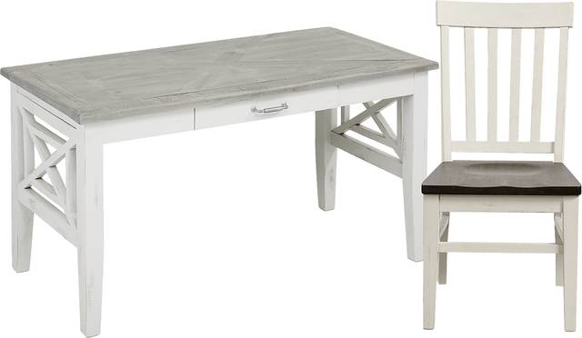 Danusa White Writing Desk with Chair - Thumbnail - Image 1