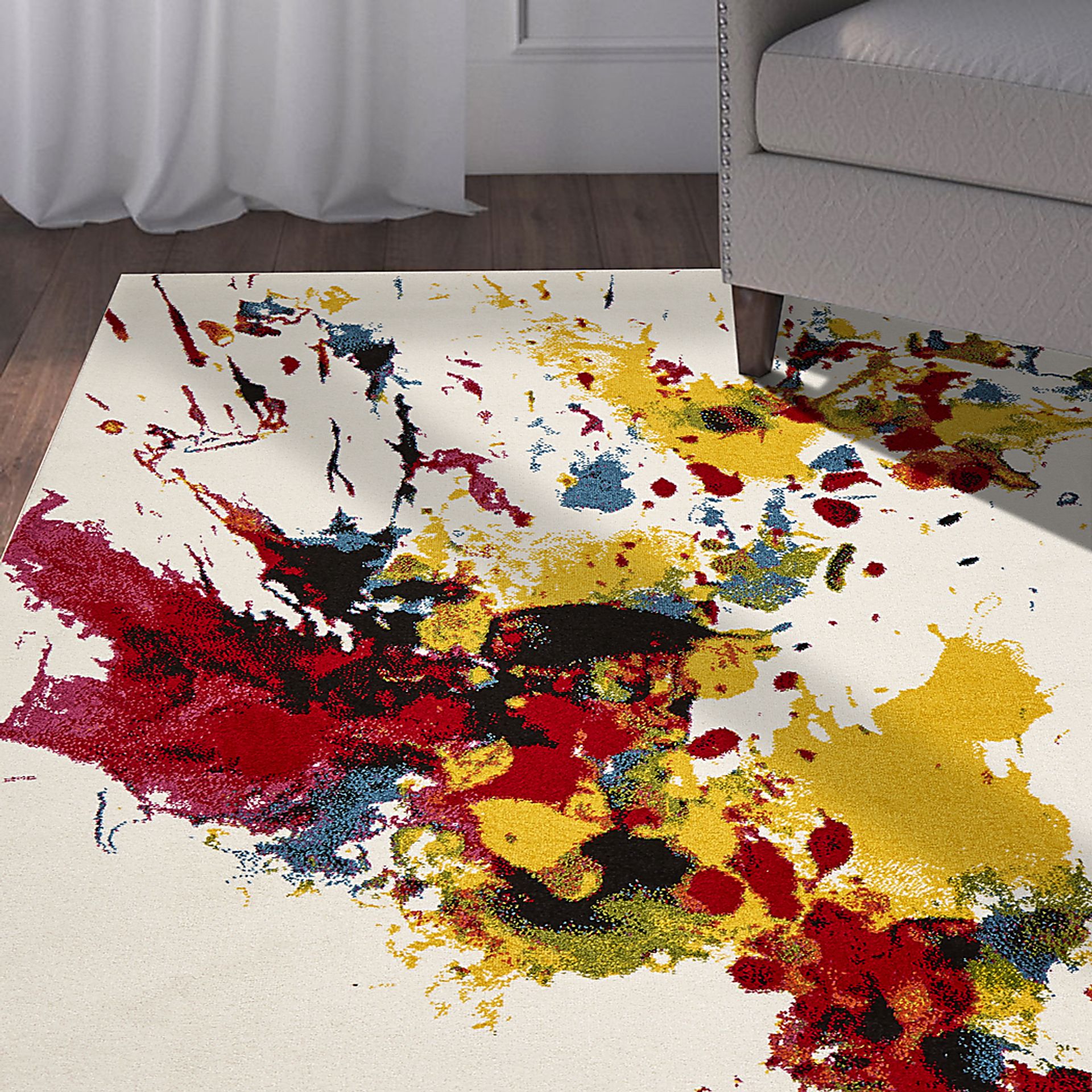 Danveer White 5' x 3' Rug - Image 3