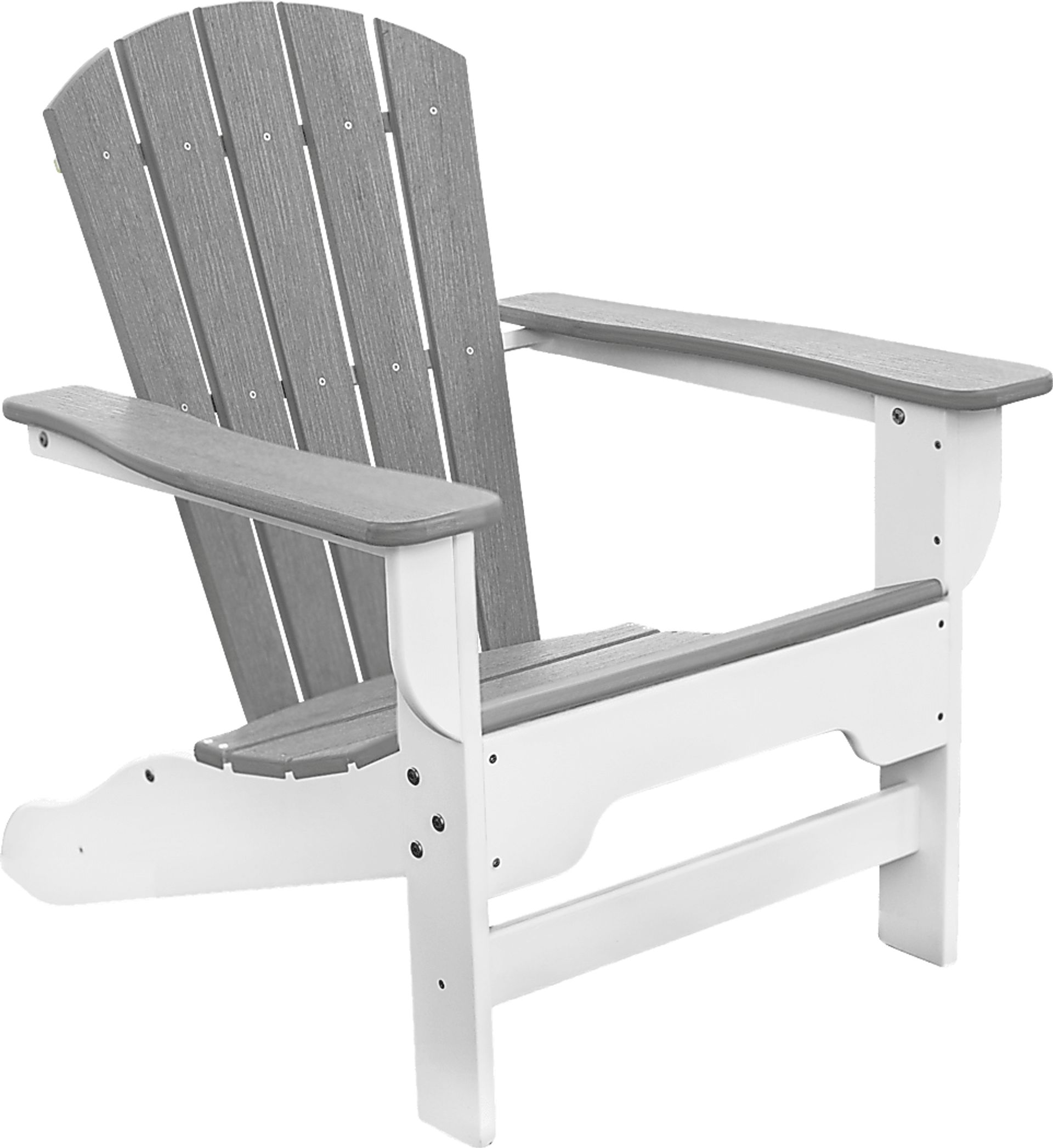 Danverton Natural White and Granite Outdoor Adirondack Chair - Image 1