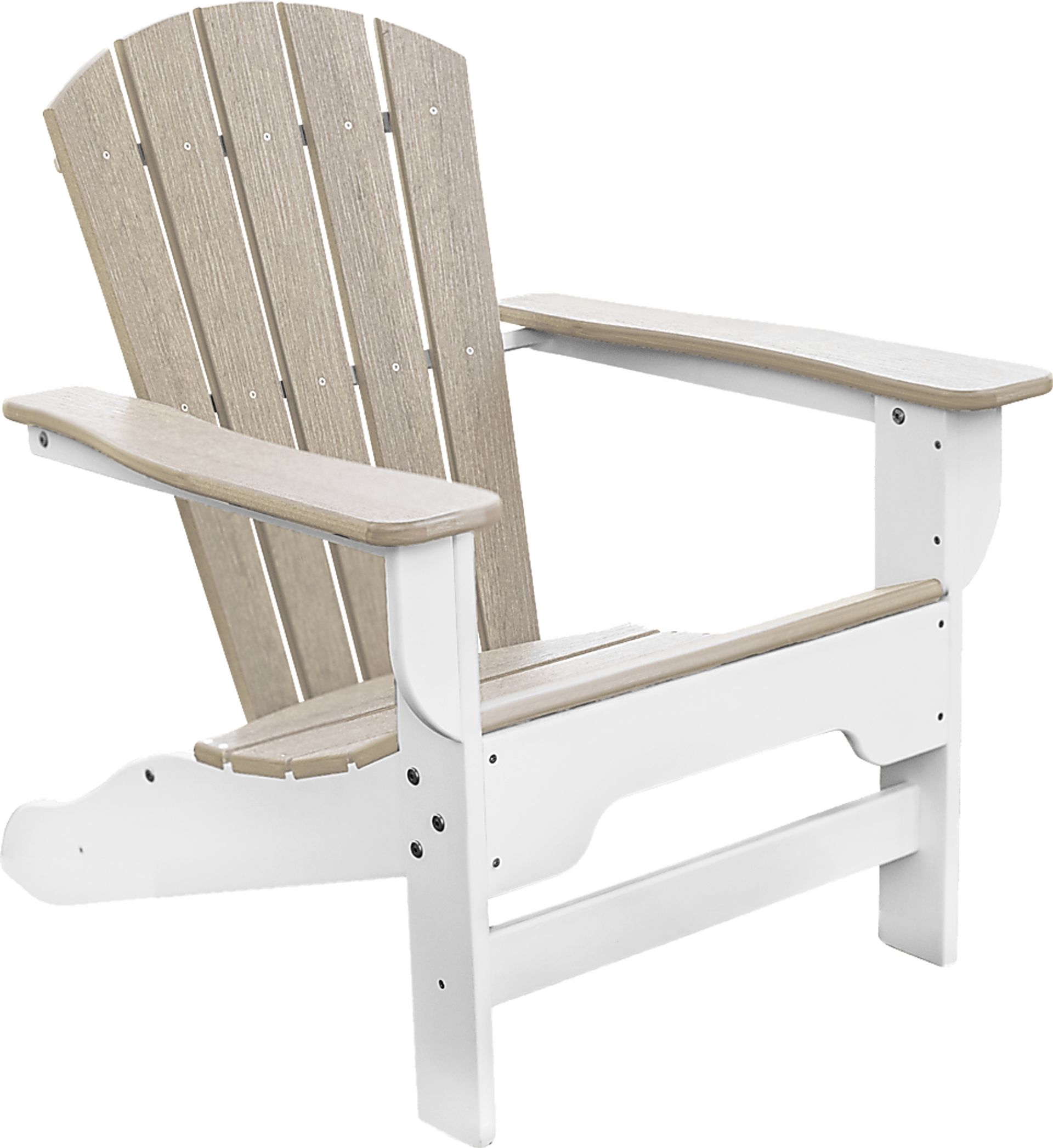 Danverton Natural White and Pebble Adirondack Chair - Image 1