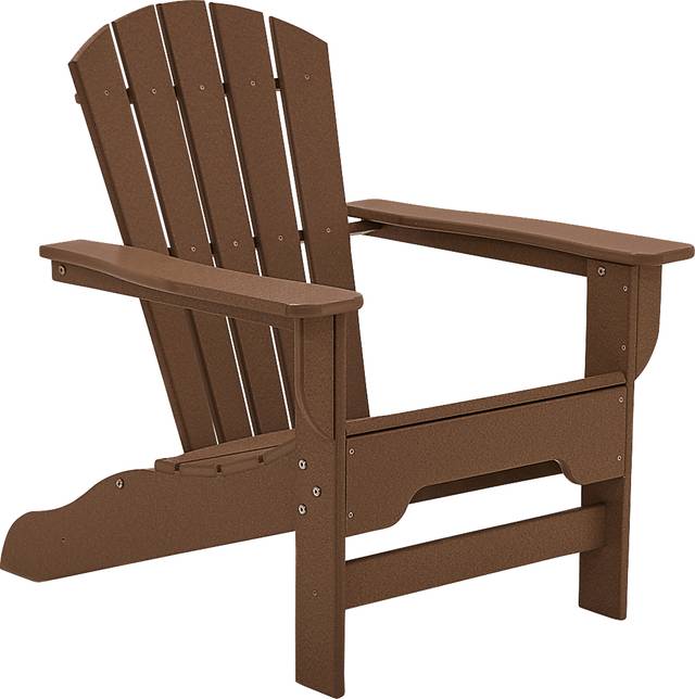Danverton Traditional Brown Outdoor Adirondack Chair - Thumbnail - Image 1
