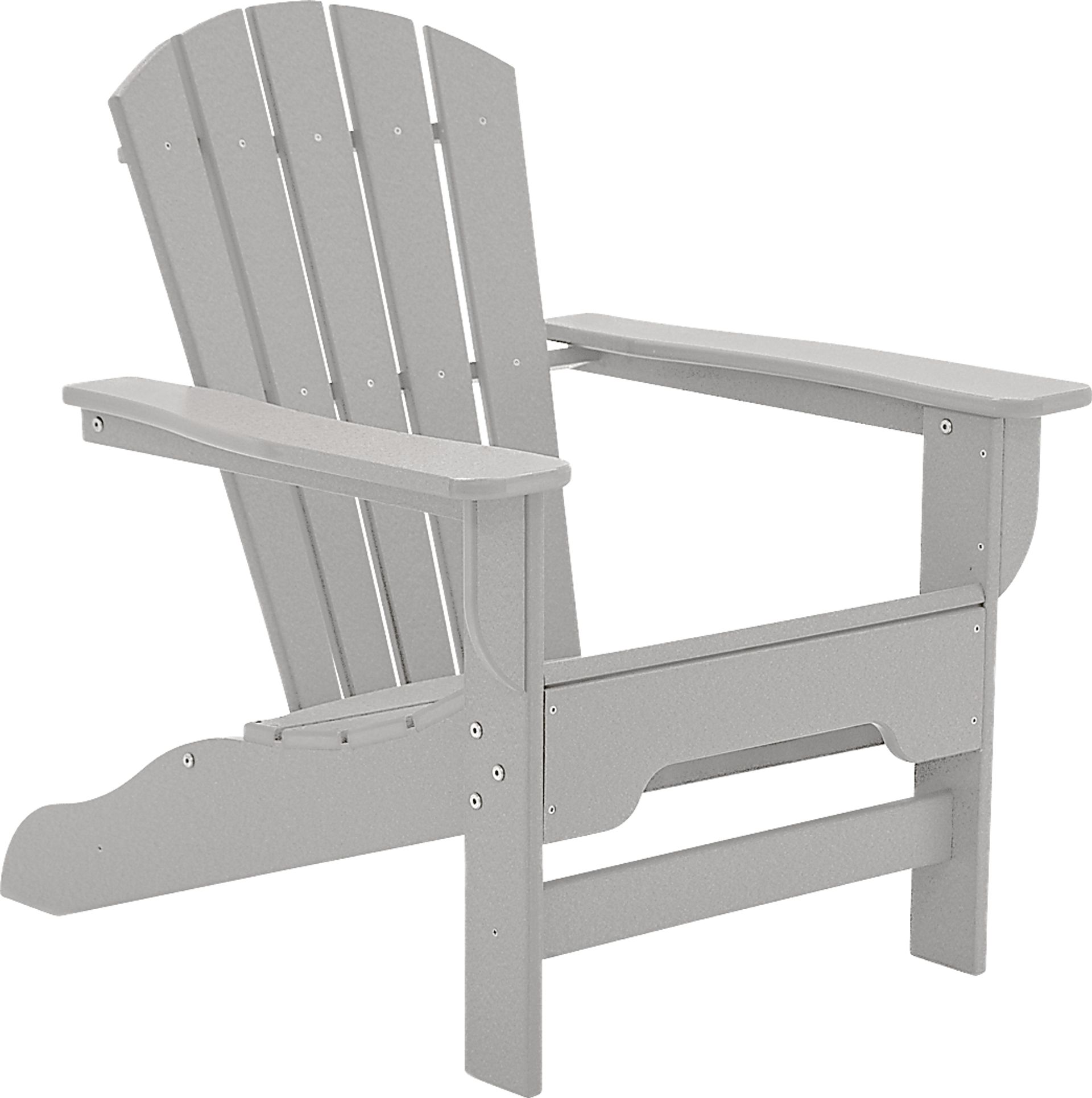 Danverton Traditional Light Gray Outdoor Adirondack Chair - Image 1