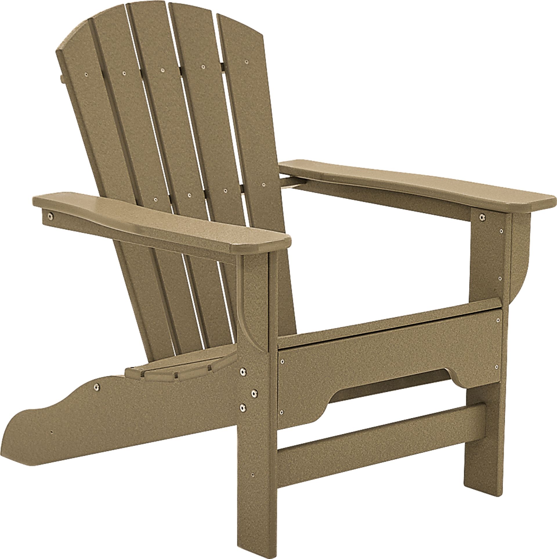 Danverton Traditional Tan Outdoor Adirondack Chair - Image 1