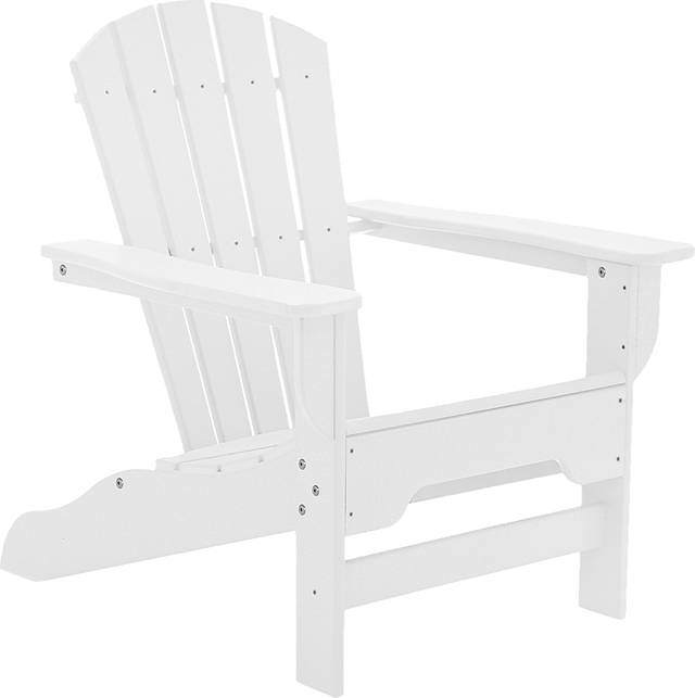 Danverton Traditional White Outdoor Adirondack Chair - Thumbnail - Image 1