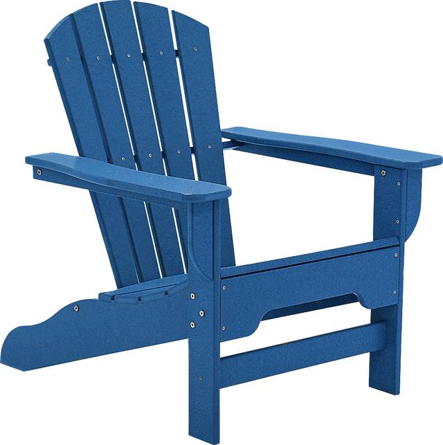 Danverton Vibrant Cobalt Outdoor Adirondack Chair - Thumbnail - Image 1