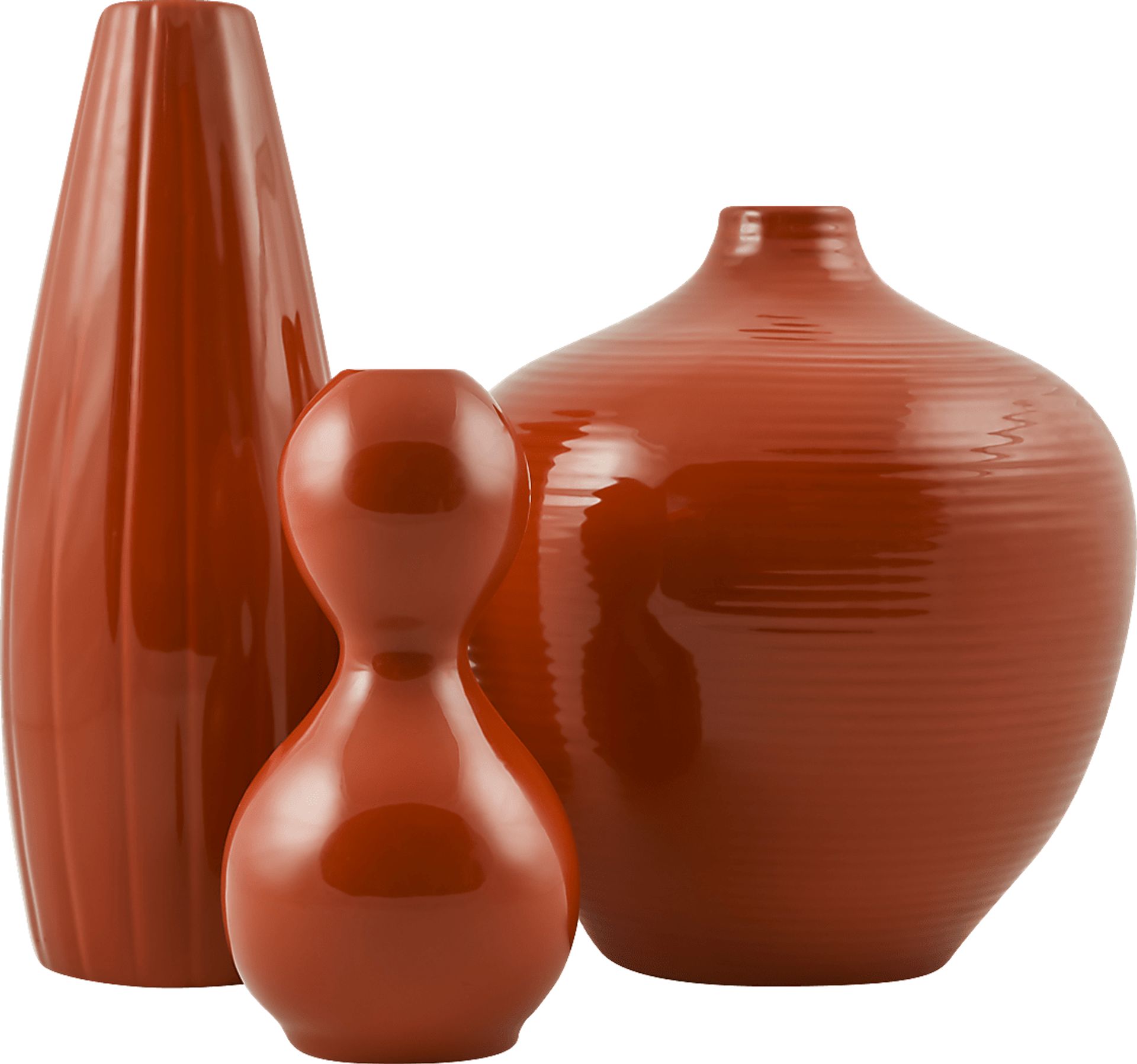 Danvey Ridge Red Vase Set of 3 - Image 1