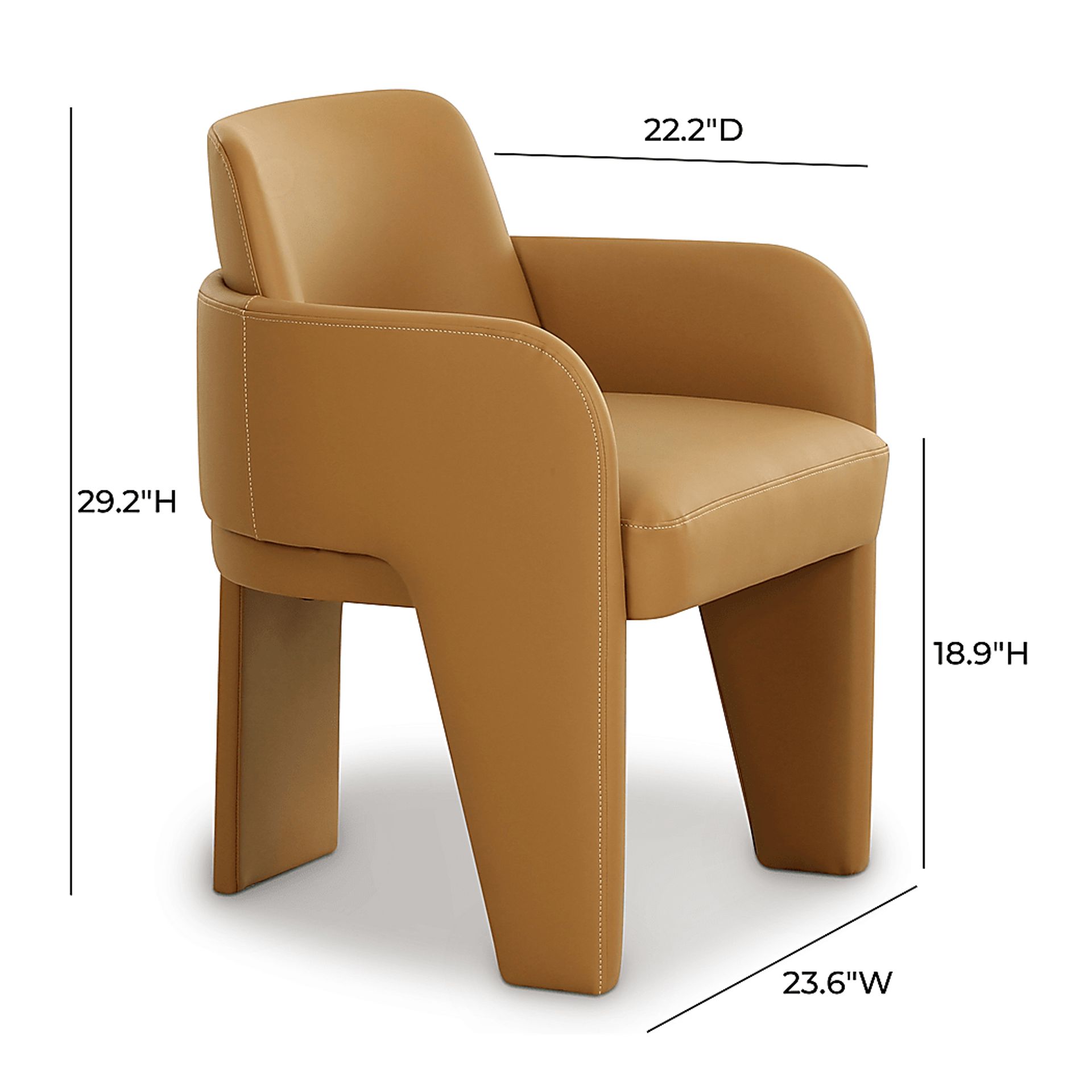 Daphia Tan Arm Chair - Image 6