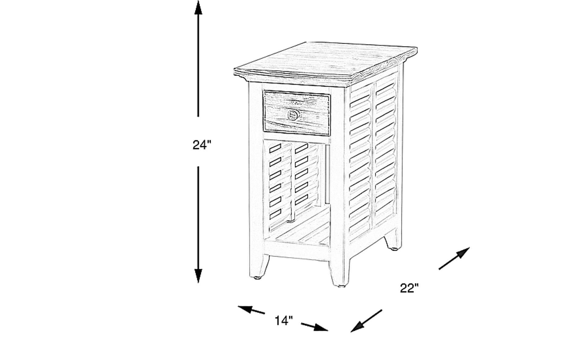 Dimension Image. Please refer to the Dimension Tab on this page for dimension details.