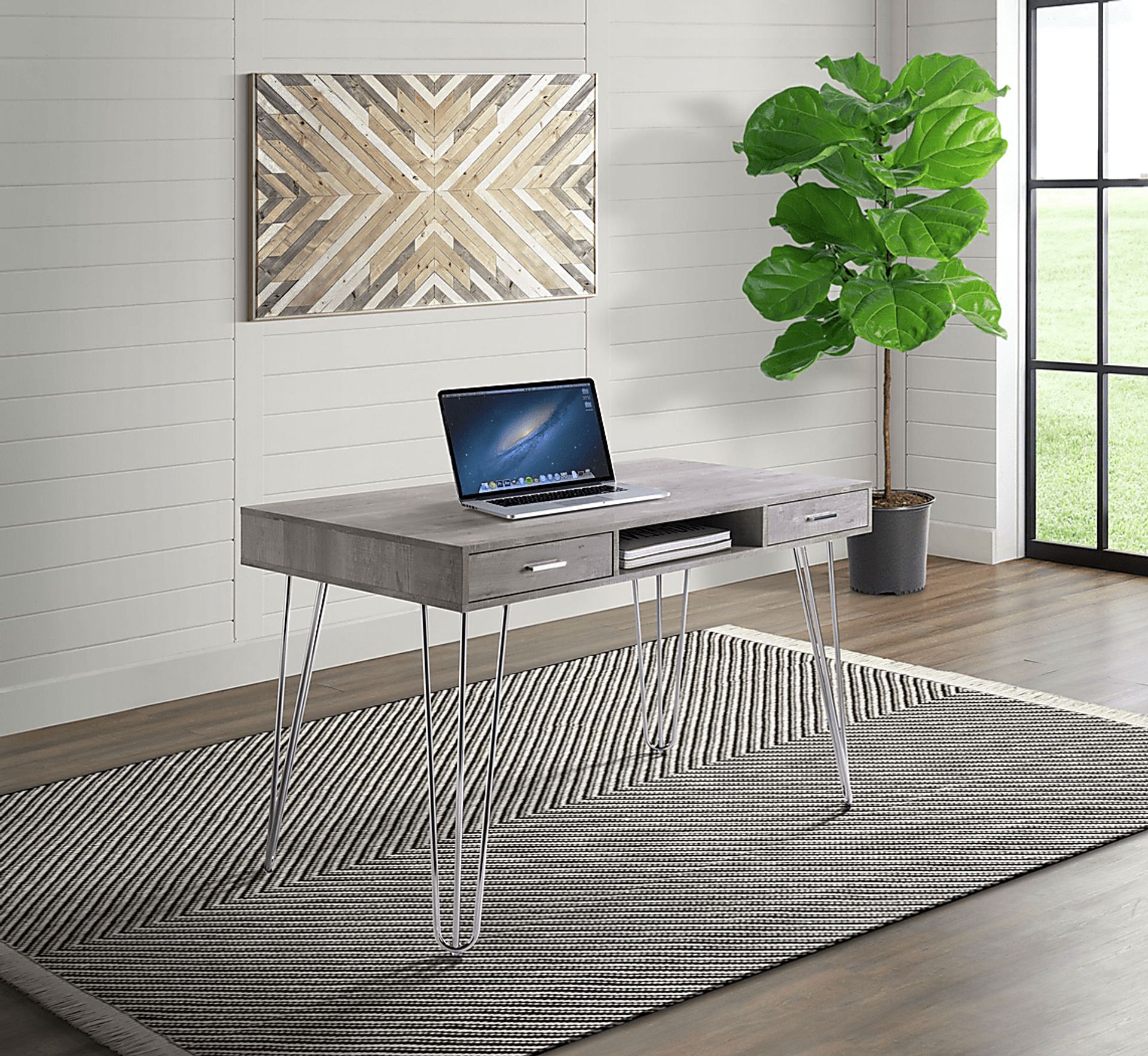 Daradele Gray Desk - Image 8