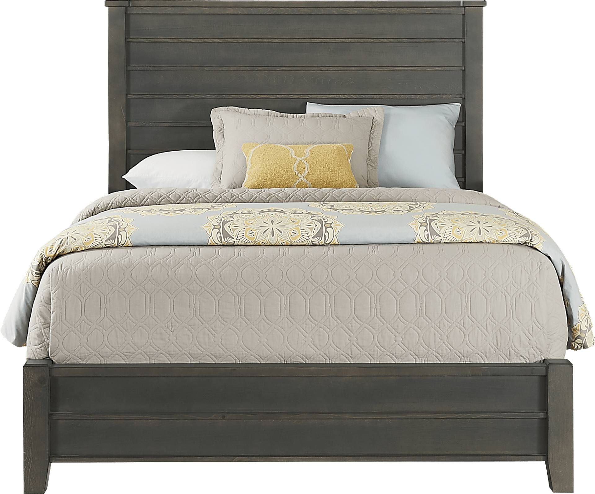 dark gray 3 pc king bed