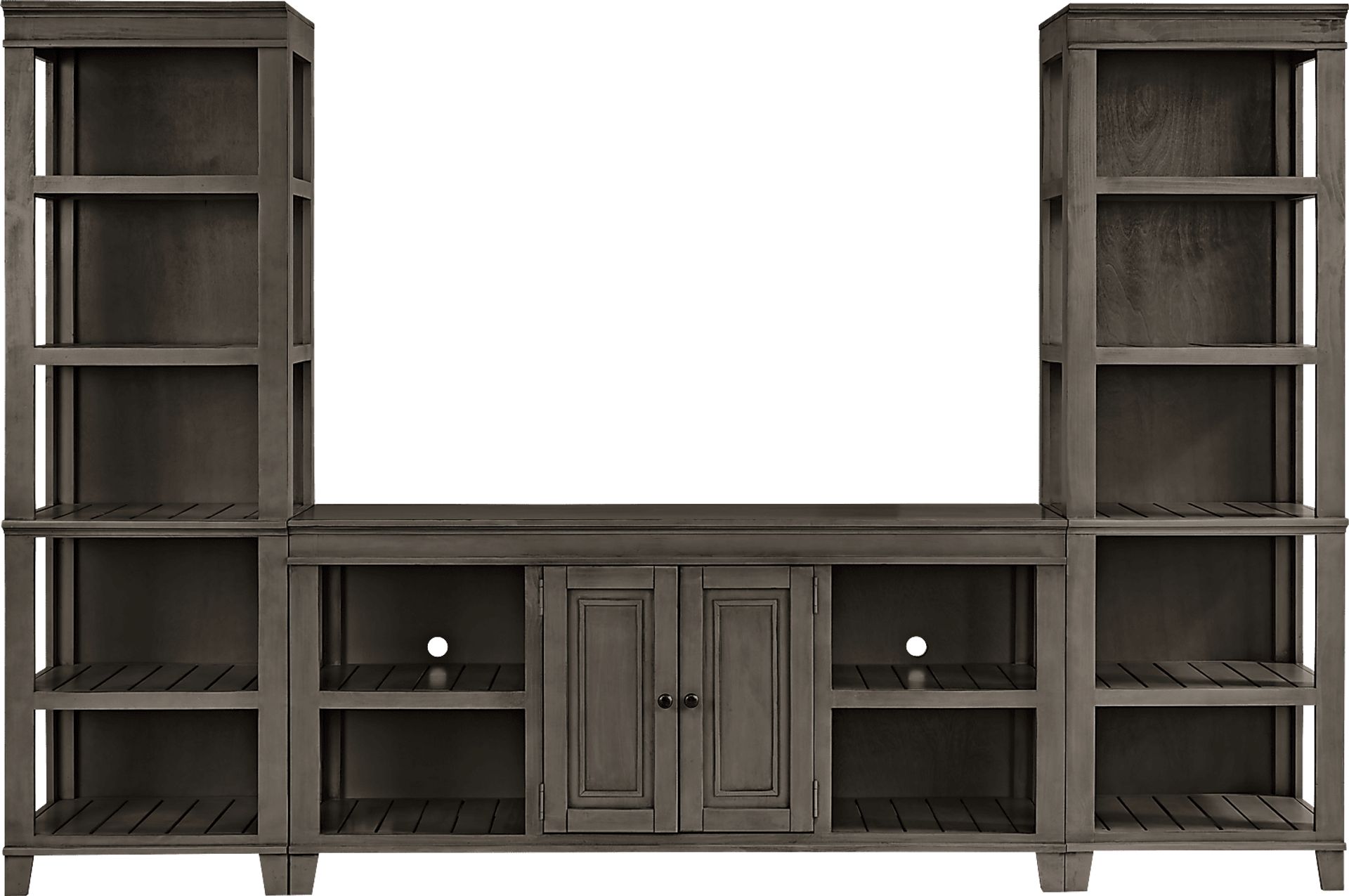 Darby Brook Dark Gray 3 Pc Wall Unit with 66 in. Console - Image 1